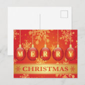 Schöne frohe Weihnachtskarte Feiertagspostkarte (Vorne/Hinten)