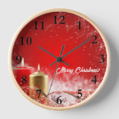 Schöne frohe Weihnachtsmauer Uhr! Uhr (Vorderseite)