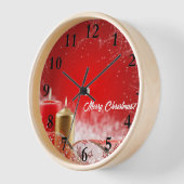 Schöne frohe Weihnachtsmauer Uhr! Uhr (Winkel)