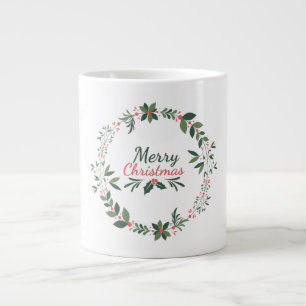 Schöne frohe Weihnachtswünsche Jumbo-Tasse