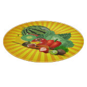 Schöne Früchte Gemüse und Sonne Schneidebrett (Ecke)