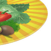 Schöne Früchte Gemüse und Sonne Schneidebrett (Ecke)