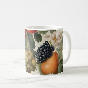 Schöne Früchte und Blume im französischen Stil Kaffeetasse