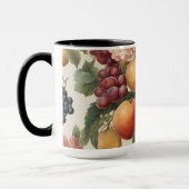Schöne Früchte und Blume im französischen Stil Tasse (Links)