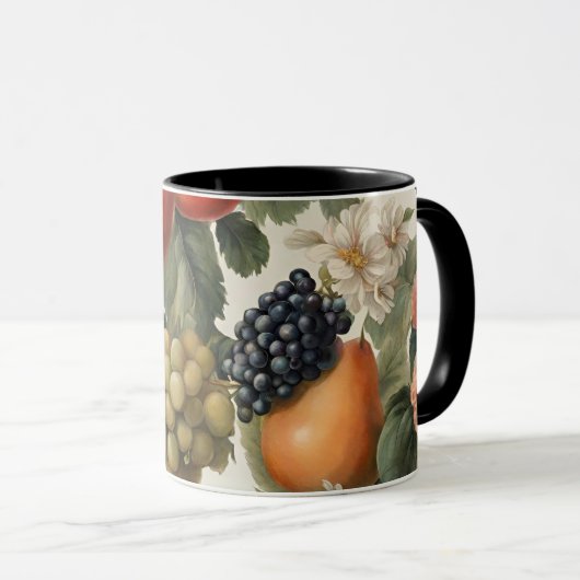 Schöne Früchte und Blume im französischen Stil Tasse (VorderseiteRechts)