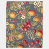 Schöne Früchte und Blume. Vintager französischer S Fleecedecke (Vorderseite)
