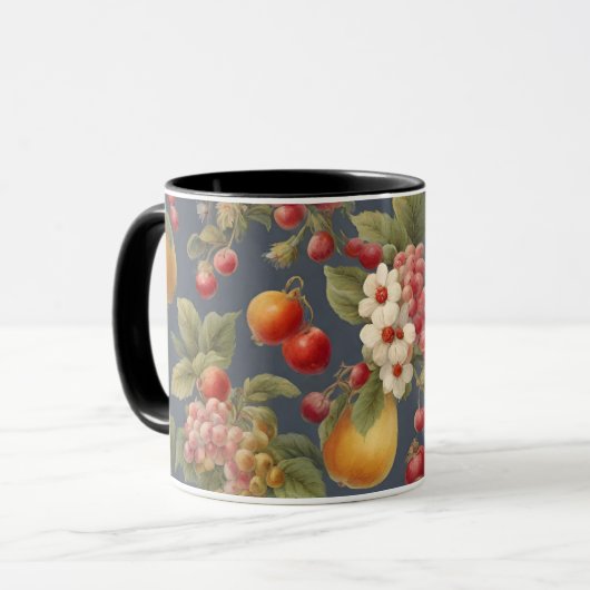 Schöne Früchte und Blumen. Französischer Stil Tasse (Vorderseite Links)