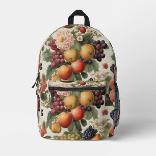 Schöne Früchte und Blumen im französischen Stil Dr Bedruckter Rucksack