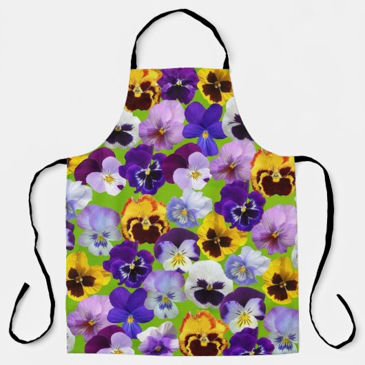 Schöne Frühling-Stiefmütterchen All-over-Print-Sch Schürze (Vorderseite)