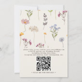 Schöne Frühlings-Wildblumenwiese QR-Code-Hochzeit Einladung (Rückseite)