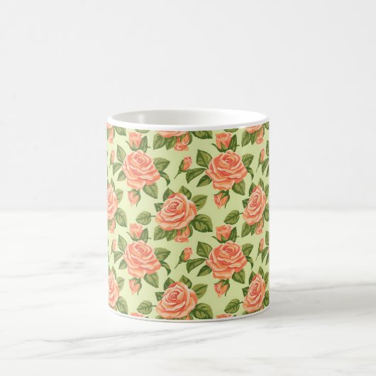 Schöne Frühlingsbäume Rustikale Giro-Rose Kaffeetasse (Mittel)