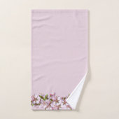 Schöne Frühlingsblossom Grenzen Schatten von Pink Badhandtuch Set (Handtuch)