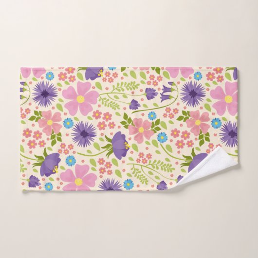 Schöne Frühlingsblumen Badhandtuch Set (Handtuch)
