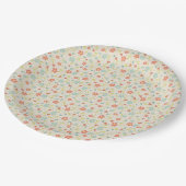 Schöne Frühlingsblumen Beige Pappteller (Schrägansicht)