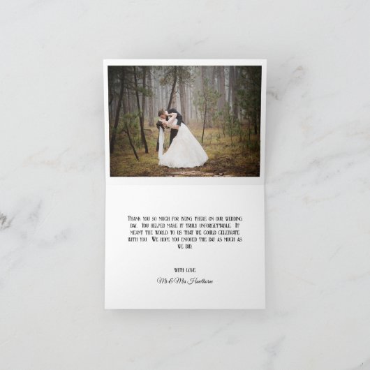 Schöne Frühlingsblumen Hochzeit Dankeskarte (Innenseite)