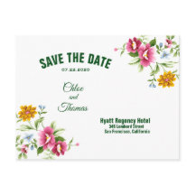 Schöne Frühlingsblumen Hochzeit retten das Datum