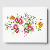 Schöne Frühlingsblumen Hochzeitshaus Gästebuch (Rückseite)