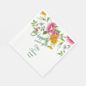 Schöne Frühlingsblumen Hochzeitspapier Napkins Serviette (Ecke)