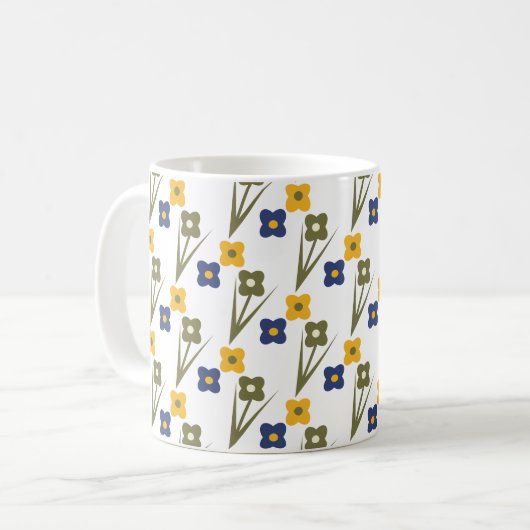 Schöne Frühlingsblumen Kaffeetasse (Vorderseite Links)