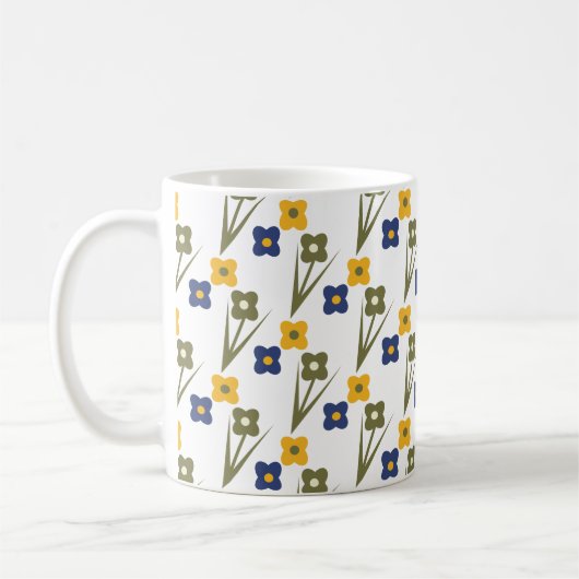 Schöne Frühlingsblumen Kaffeetasse (Links)