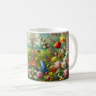 Schöne Frühlingsblumen Kaffeetasse