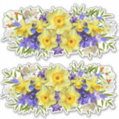 Schöne Frühlingsblumen, kundenspezifisch geschnitt Aufkleber (Vorderseite)