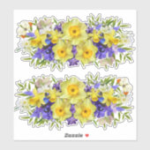 Schöne Frühlingsblumen, kundenspezifisch geschnitt Aufkleber (Blatt)