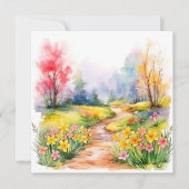 Schöne Frühlingsblumen Mitteilungskarte (Vorderseite)