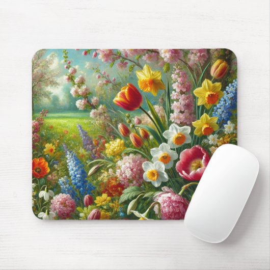 Schöne Frühlingsblumen Mousepad (Mit Mouse)