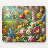 Schöne Frühlingsblumen Mousepad (Vorne)