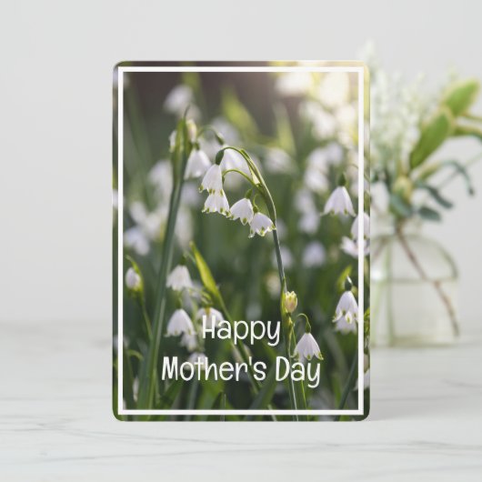 Schöne Frühlingsblumen Muttertag Feiertagskarte (Stehend Vorderseite)