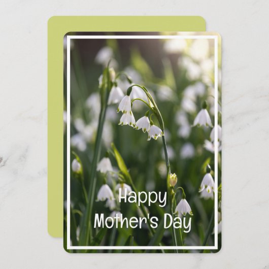 Schöne Frühlingsblumen Muttertag Feiertagskarte (Vorne/Hinten)