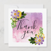 Schöne Frühlingsblumen Romantik Danke Karte (Vorderseite)