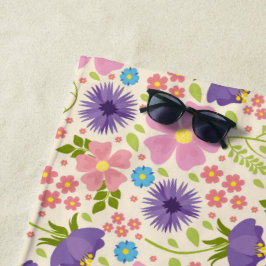 Schöne Frühlingsblumen Strandtuch