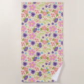 Schöne Frühlingsblumen Strandtuch (Vorderseite)