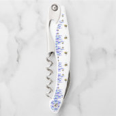 Schöne Frühlingsblumen und Bienen fliegen - Zeichn Kellnermesser (Vorderseite)