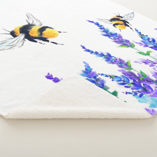 Schöne Frühlingsblumen und Bienen fliegen - Zeichn Sherpadecke (3/4)