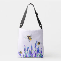 Schöne Frühlingsblumen und Bienen fliegen - Zeichn