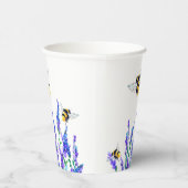 Schöne Frühlingsblumen und Bienen Papier Cups Pappbecher (Rechts)