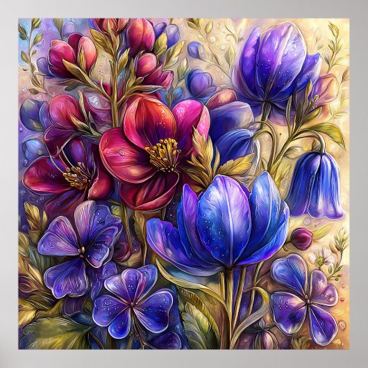 Schöne Frühlingsblumen Wandkunst 17 Poster (Vorne)