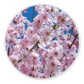 Schöne Frühlingsblüten Keramikknauf (Vorderseite)