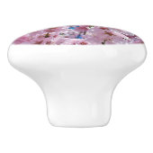 Schöne Frühlingsblüten Keramikknauf (Seitenansicht)