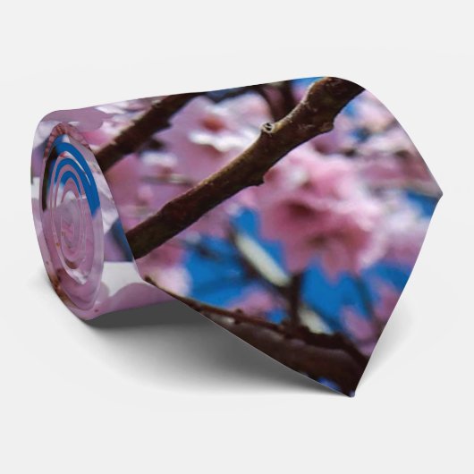 Schöne Frühlingsblüten Krawatte (Gerollt)