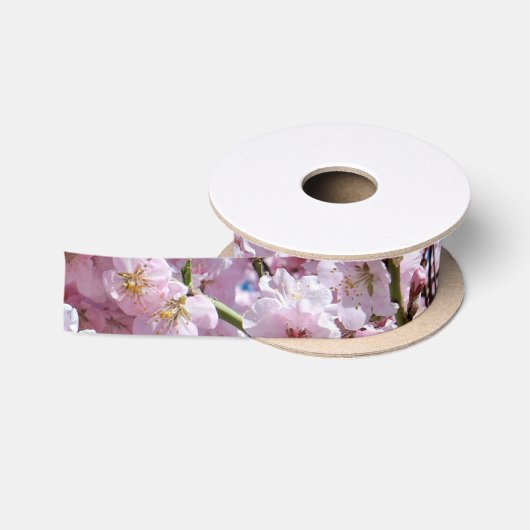 Schöne Frühlingsblüten Satinband (Spule)