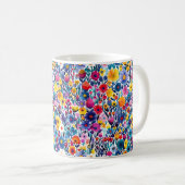 Schöne Frühlingsfarbenfrohe Girl-Wildblumen Kaffeetasse (VorderseiteRechts)