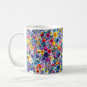 Schöne Frühlingsfarbenfrohe Girl-Wildblumen Kaffeetasse (Links)