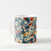 Schöne Frühlingsfarbenfrohe Girl-Wildblumen Kaffeetasse (Vorderseite Links)