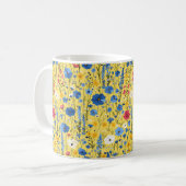 Schöne Frühlingsfarbige Mädchenhafte Wildblumen Kaffeetasse (Vorderseite Links)