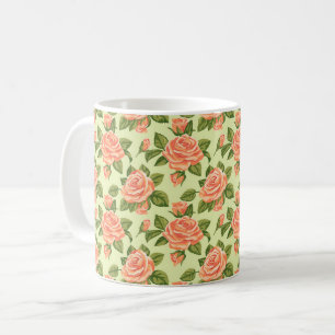 Schöne Frühlingsfarbige Rustikale Mädchenhafte Ros Kaffeetasse
