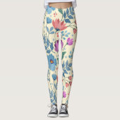 Schöne Frühlingsflorale Leggings (Vorderseite)